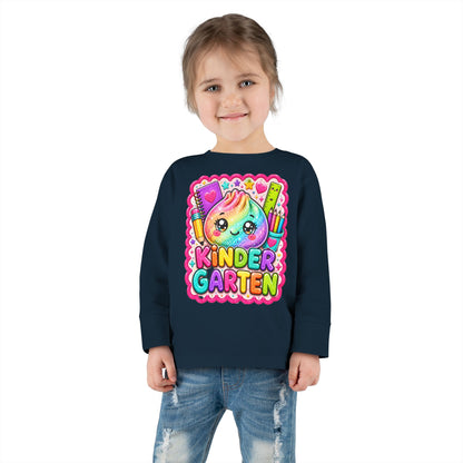KinderGarten Cute Rainbow Character Toddler Long Sleeve Tee