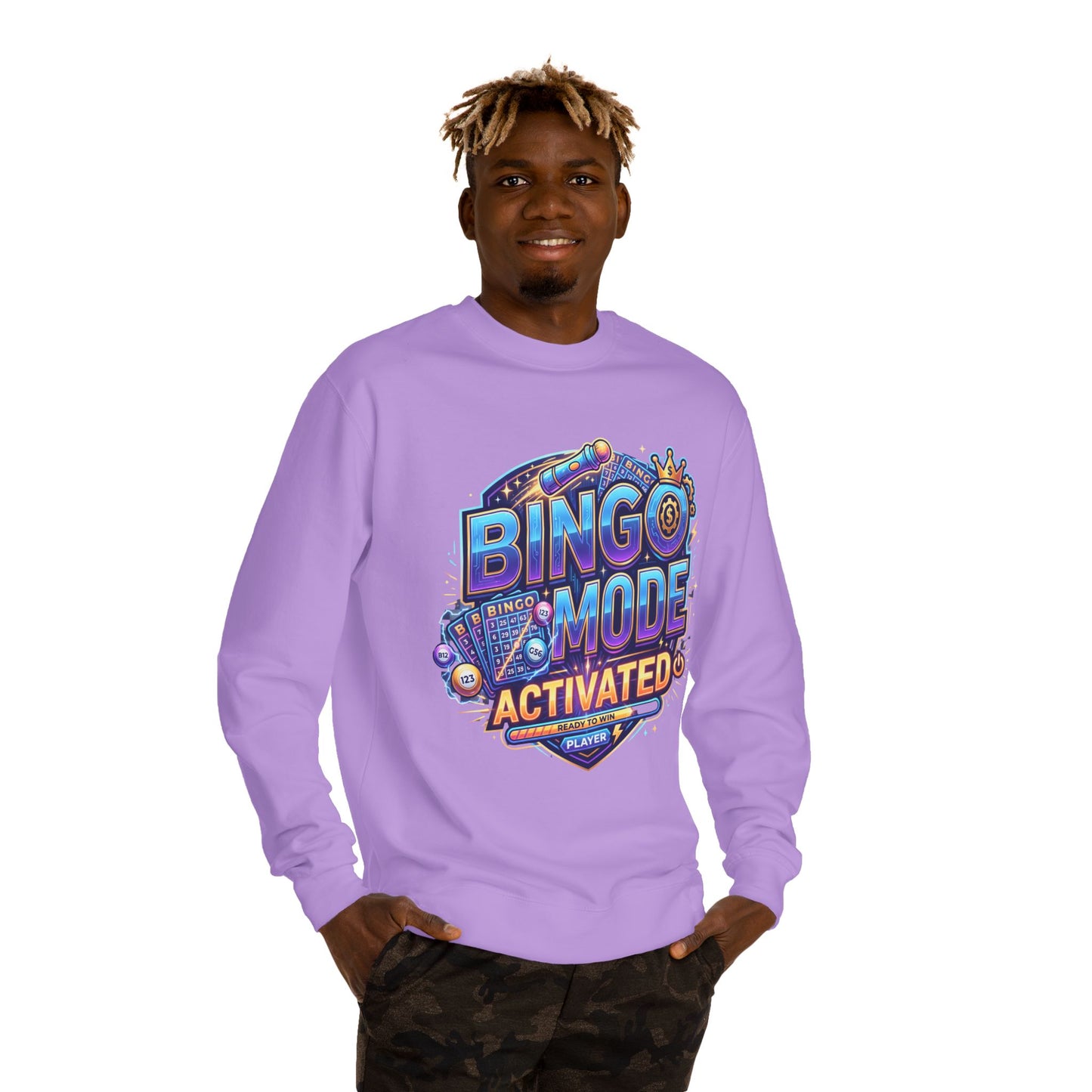 Bingo Mode Activated Sweatshirt — Fun Gamer/Player Bingo Crewneck