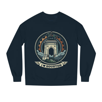 Houston Arch Retro Crewneck Sweatshirt — I  Houston Graphic