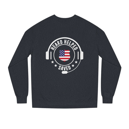 Heard Helped Saved Sweatshirt — Patriotic 911 Dispatcher/EMT Support Crewneck