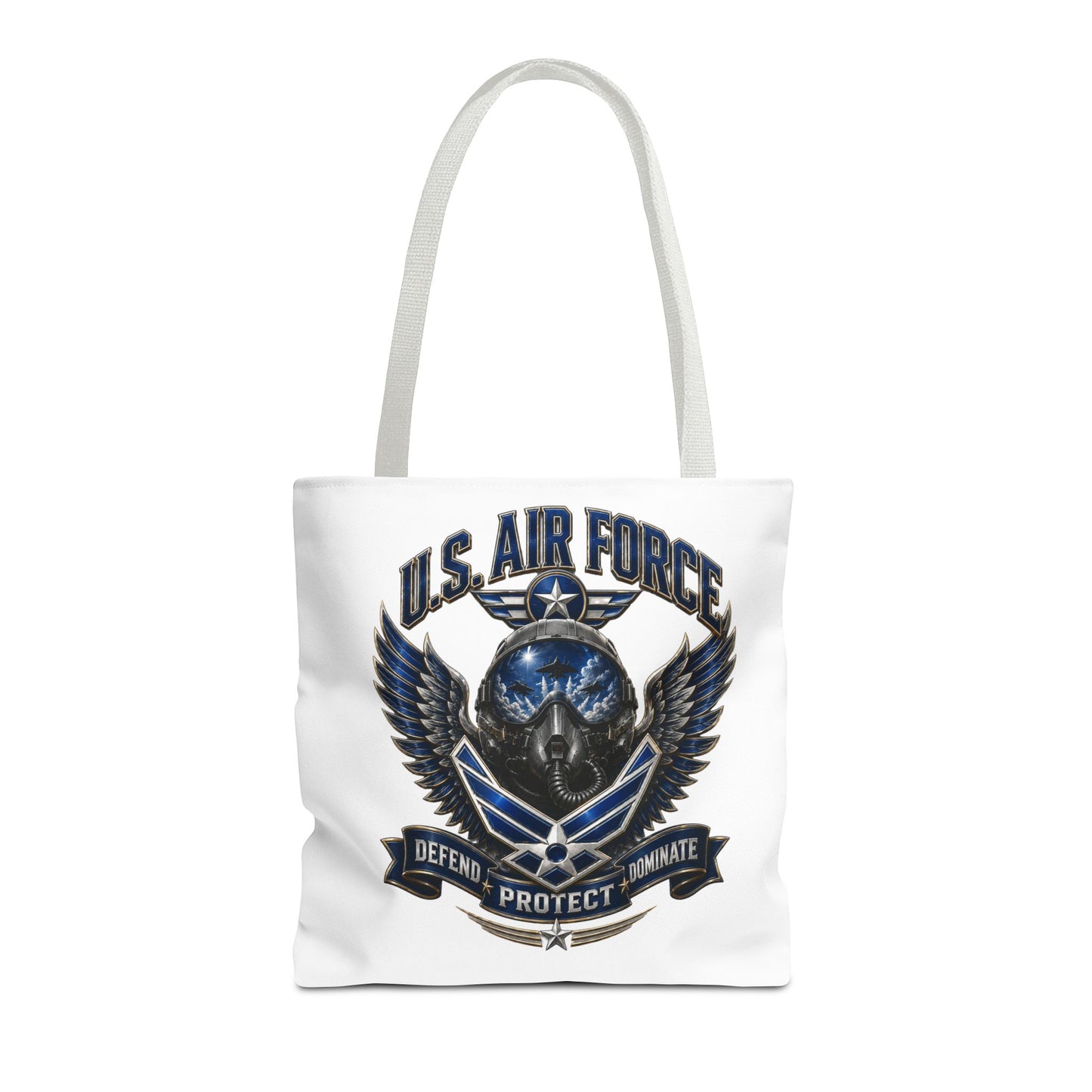 U.S. Air Force Emblem Tote Bag — Military Wings & Skull Design