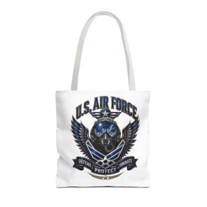 U.S. Air Force Emblem Tote Bag — Military Wings & Skull Design