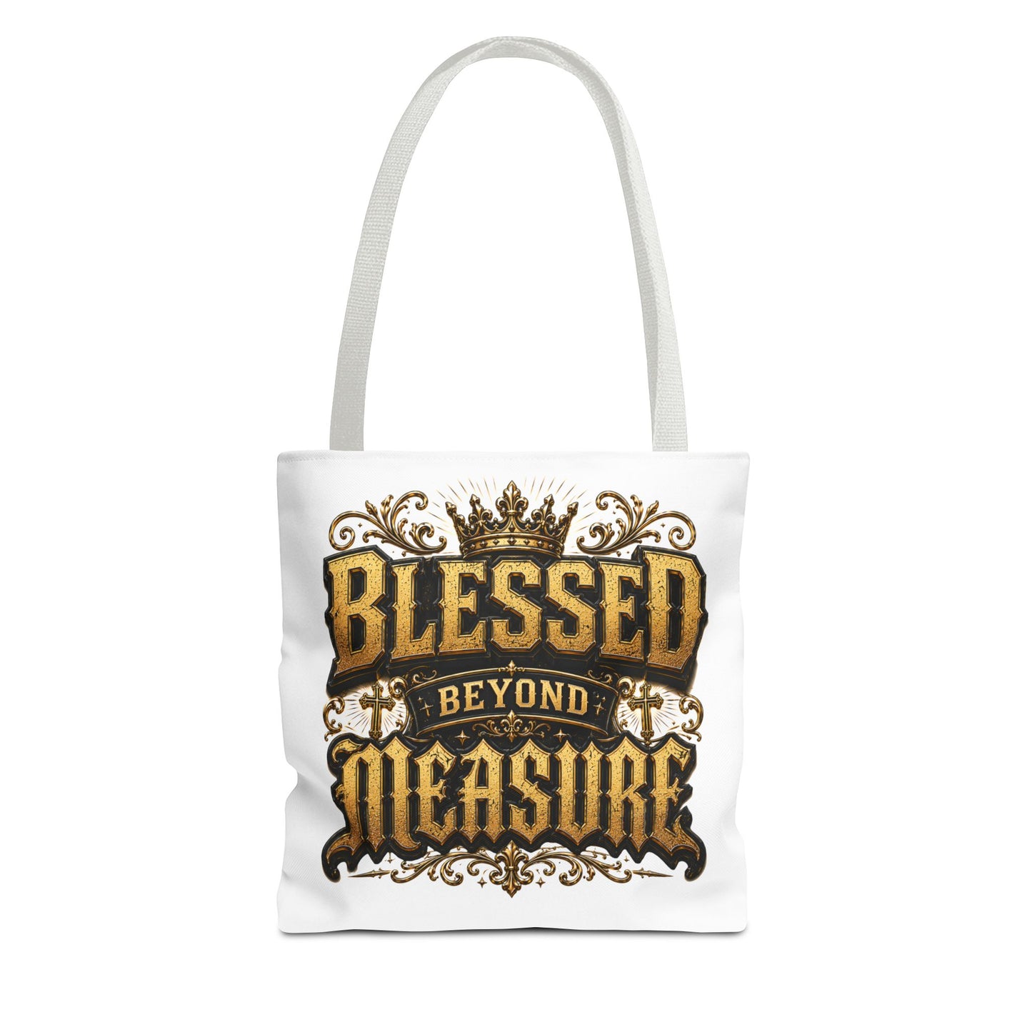 Blessed Beyond Measure Tote Bag — Inspirational Faith Canvas Tote