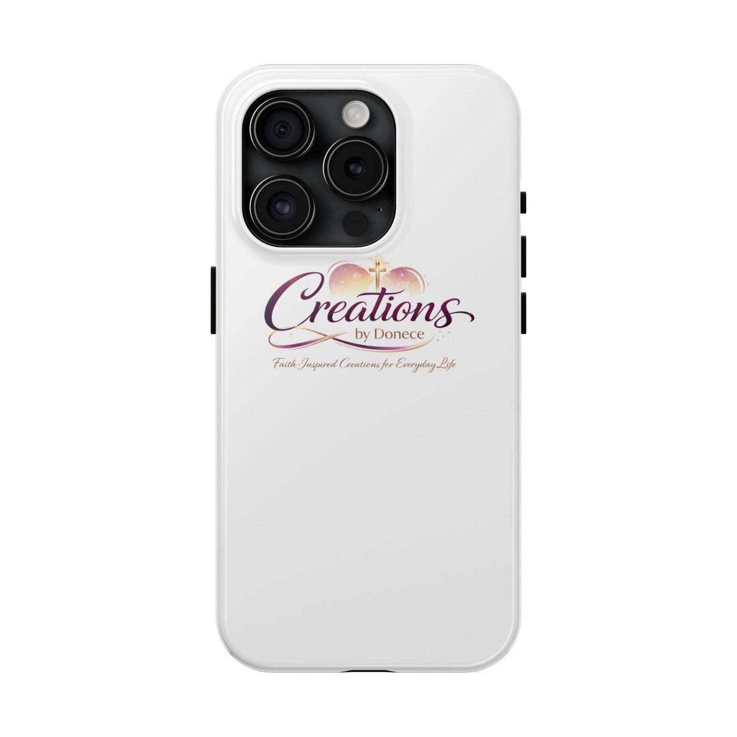 Creations by Donece Soft-Touch Tough Phone Case — Faith-Inspired Logo Protective Cover