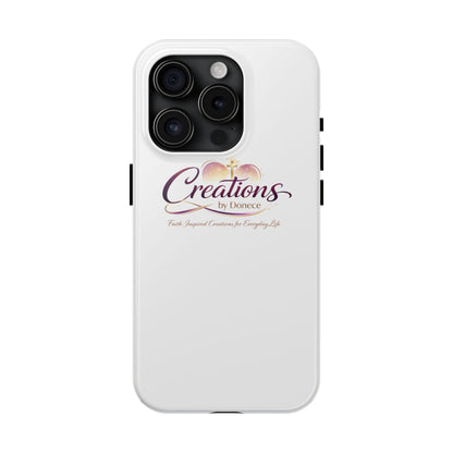 Creations by Donece Soft-Touch Tough Phone Case — Faith-Inspired Logo Protective Cover