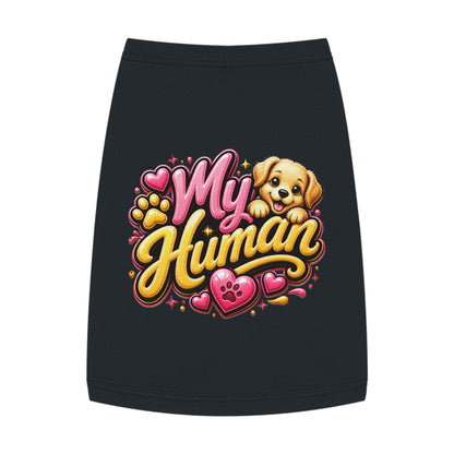 My Human Pet Tank Top — Cute Dog Paw & Heart Graphic