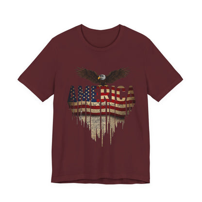 America Eagle Flag Graphic T‑Shirt — Patriotic USA Tee for 4th of July