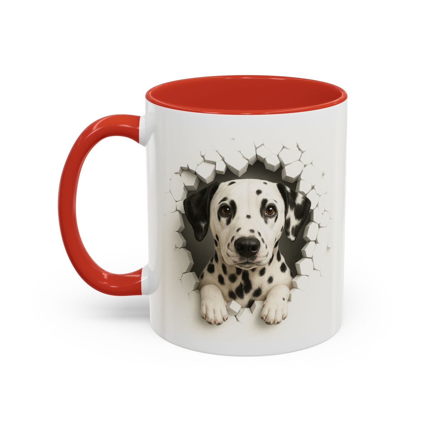 Dalmatian Peekaboo Accent Coffee Mug - Cute Dog Lover Gift (11/15oz)