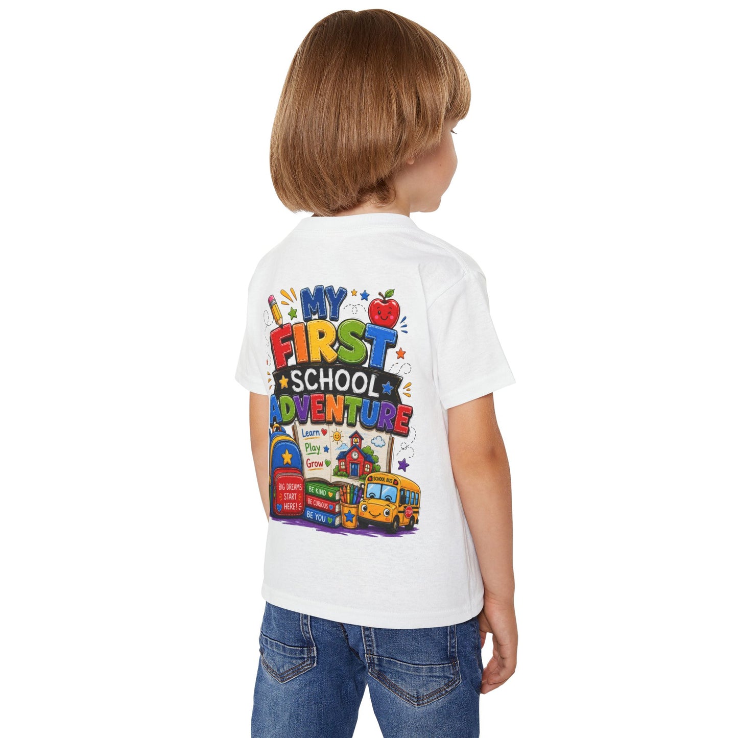 Toddler T‑Shirt — "My First School Adventure" Back‑to‑School Kids Tee
