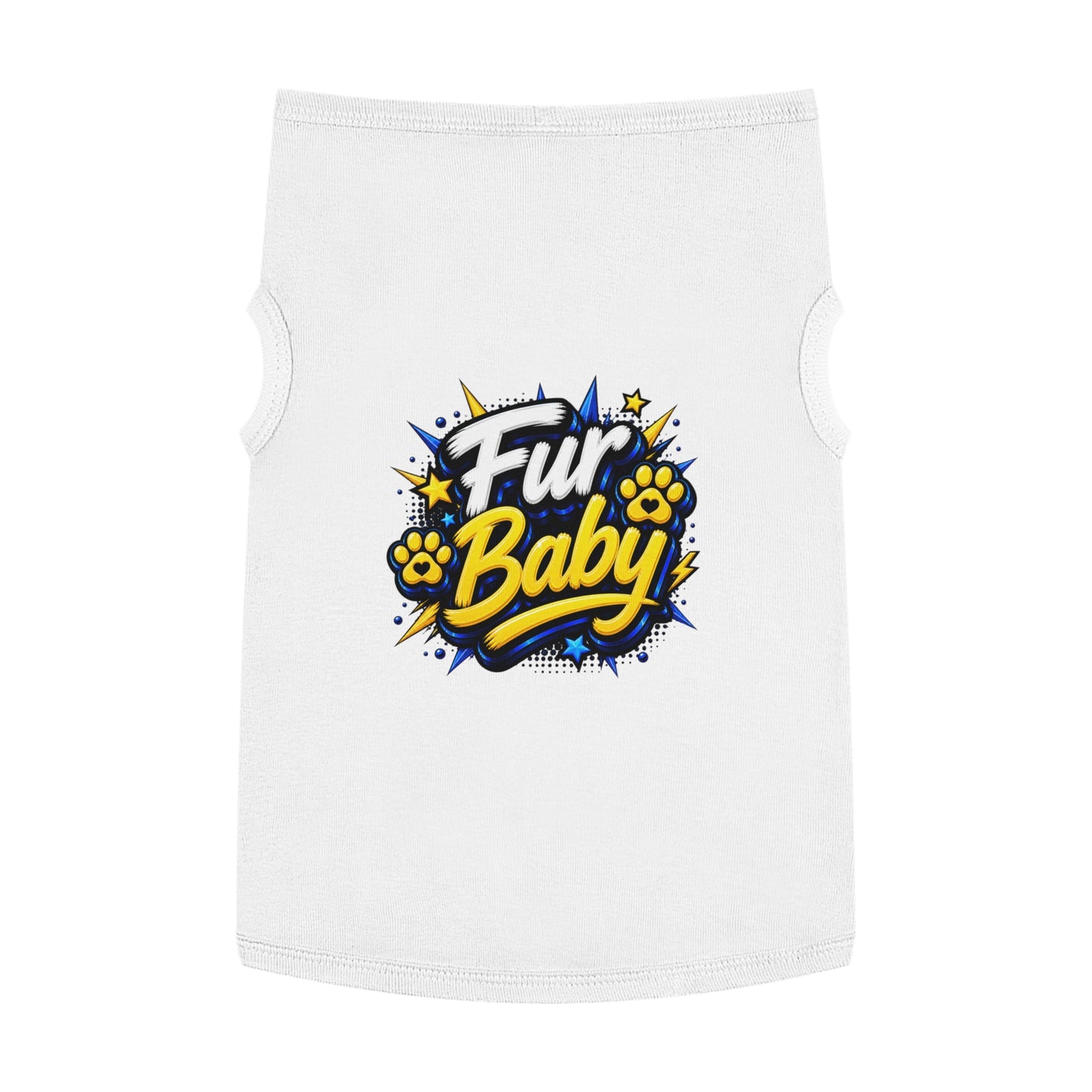 Pet Tank - "Fur Baby" Cute Paw Print Graphic Dog Tank Top