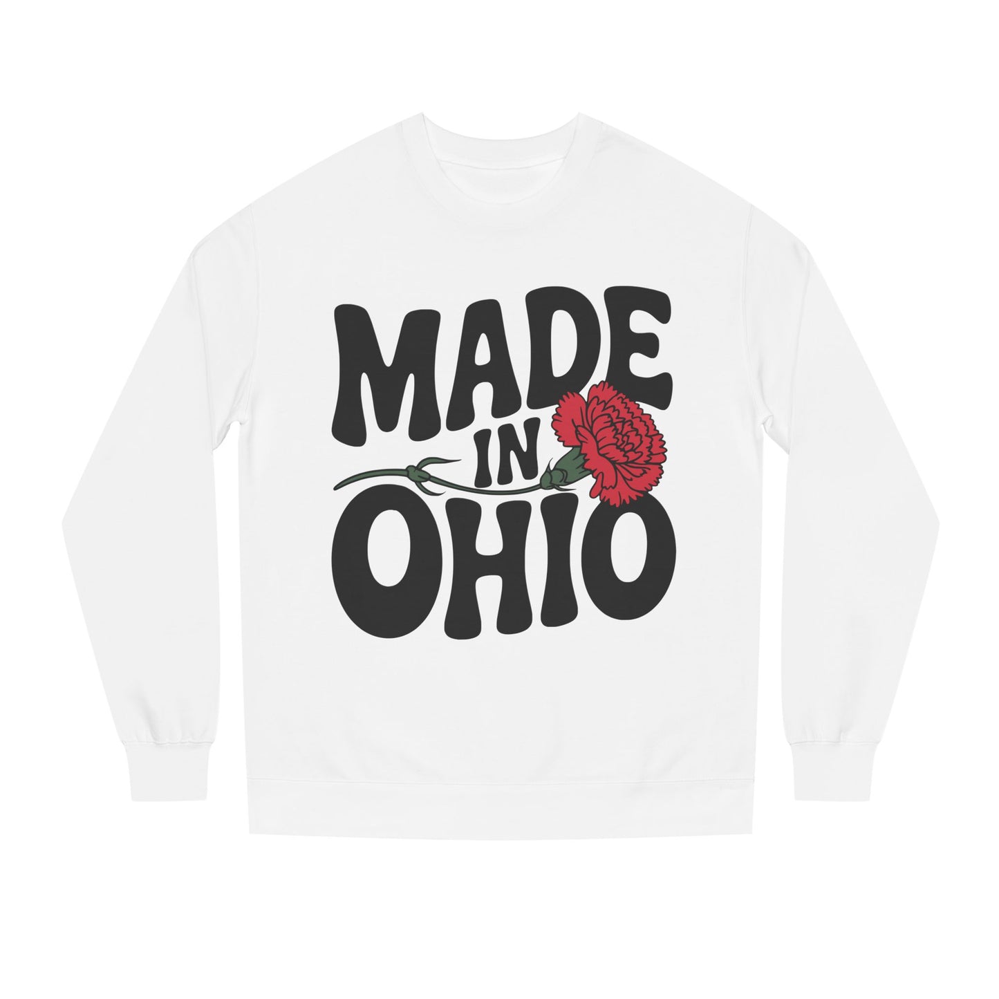 Made in Ohio Sweatshirt — Retro Floral State Pride Crewneck