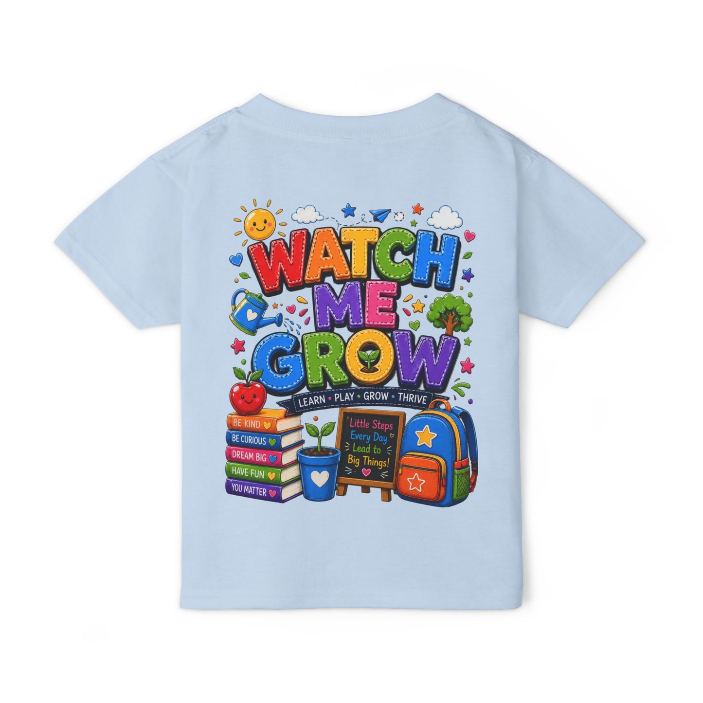 Toddler T-Shirt — "Watch Me Grow" Back-to-School Graphic Tee