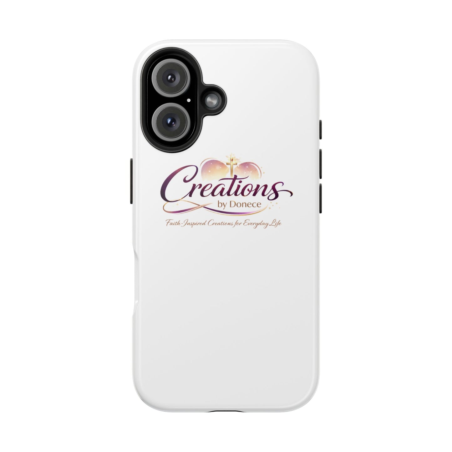 Creations by Donece Soft-Touch Tough Phone Case — Faith-Inspired Logo Protective Cover