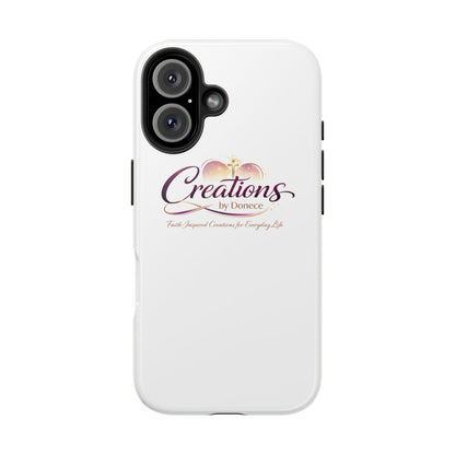 Creations by Donece Soft-Touch Tough Phone Case — Faith-Inspired Logo Protective Cover