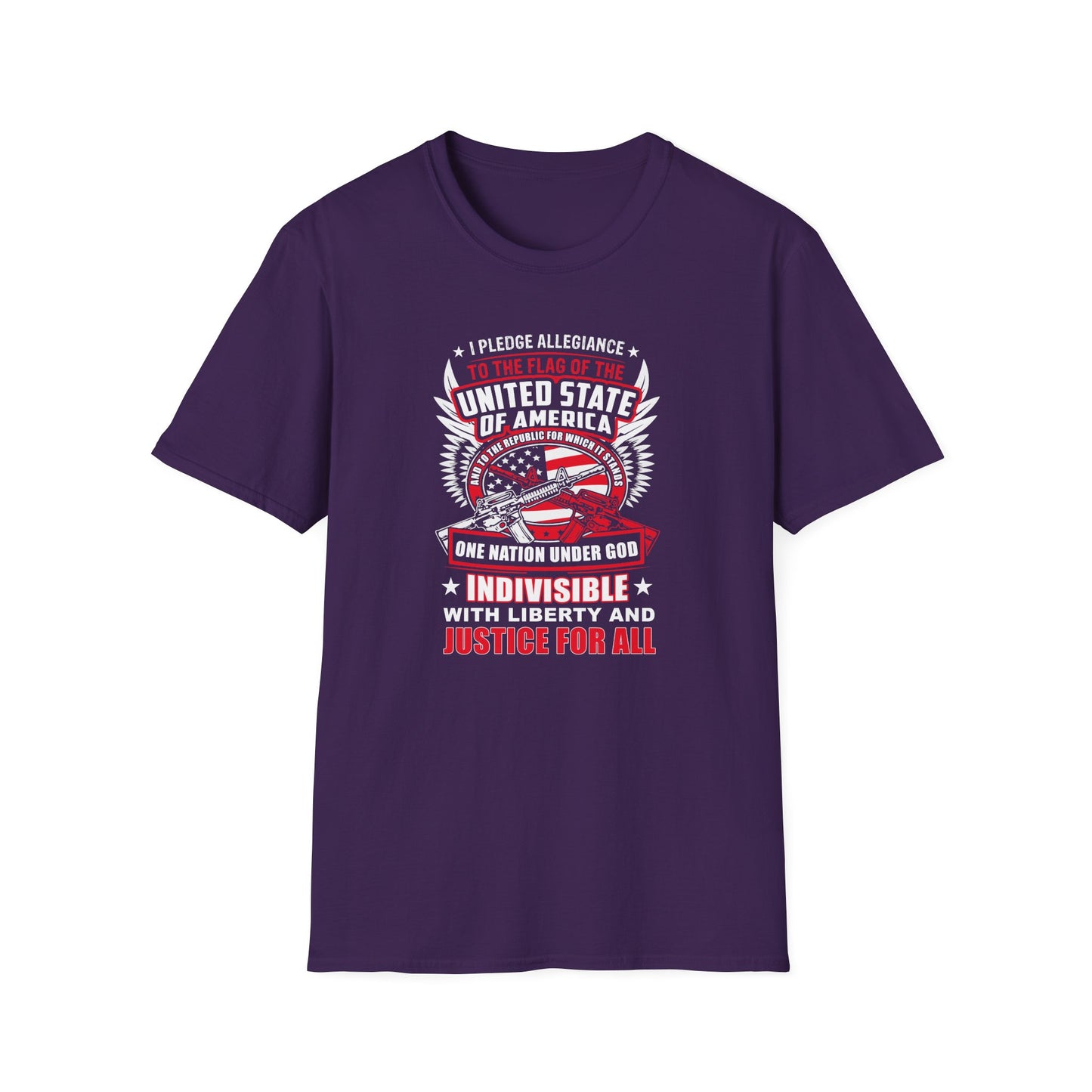 I Pledge Allegiance To the Flag of the of America The Reporlic for Which It Stands One Nation Under God Indivisible  With Liberty and Justice for All T-Shirt