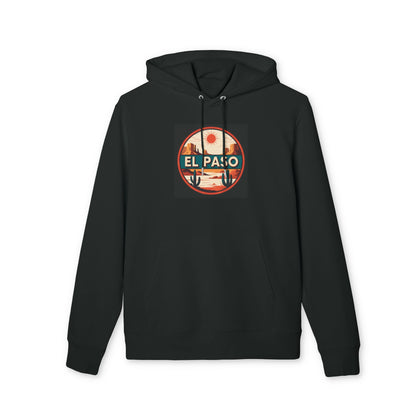 El Paso Desert Badge Hoodie — Retro Southwest Travel Pullover