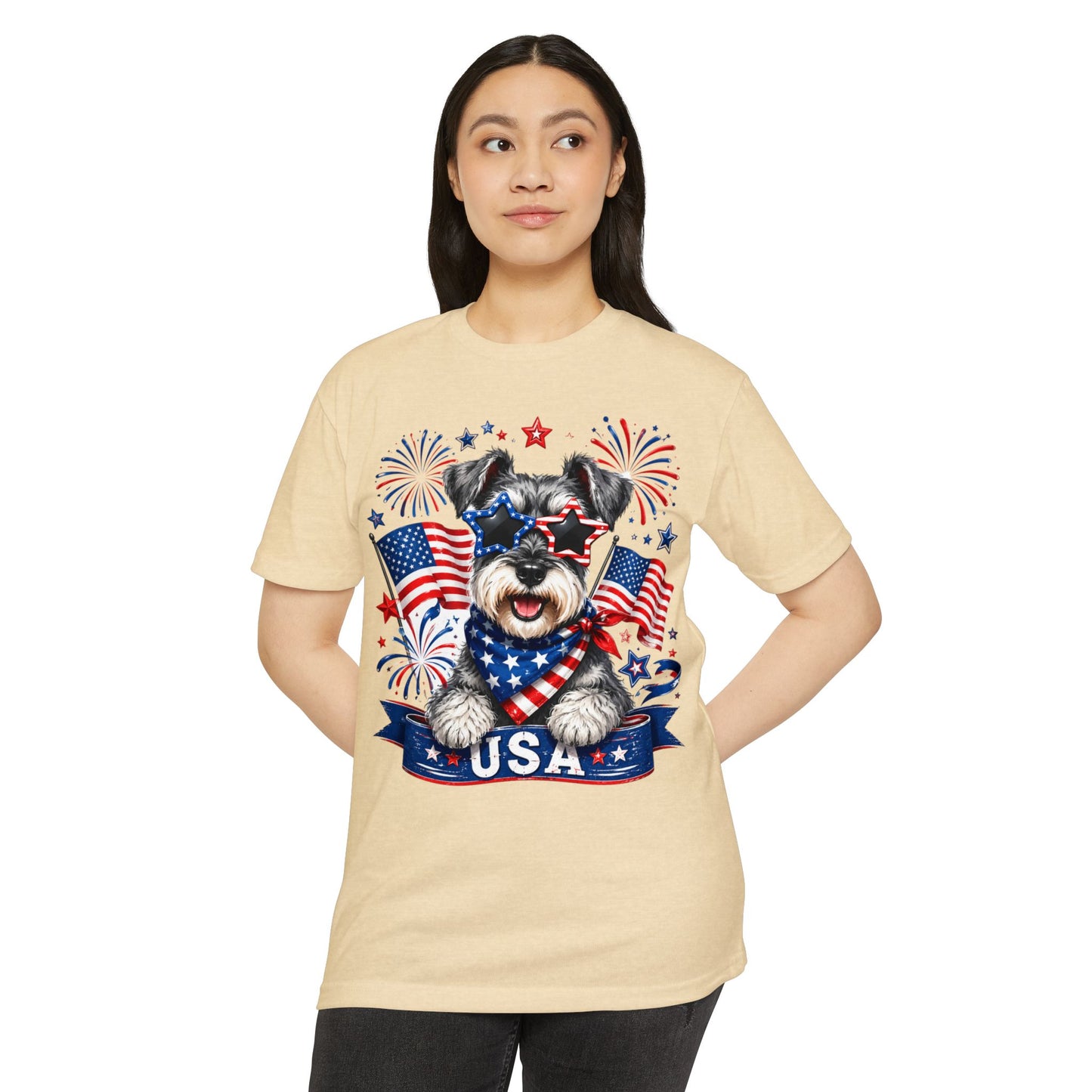 Patriotic Schnauzer USA T-Shirt