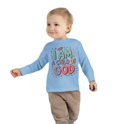 I Am a Child of God Toddler Long Sleeve Tee — Cute Christian Kids Shirt