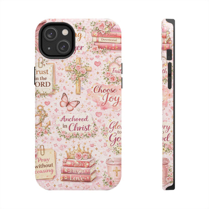 Anchored In Christ Phone Case | Christian floral iPhone Case