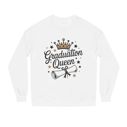 Graduation Queen Crewneck Sweatshirt — Crown & Diploma Celebration Pullover