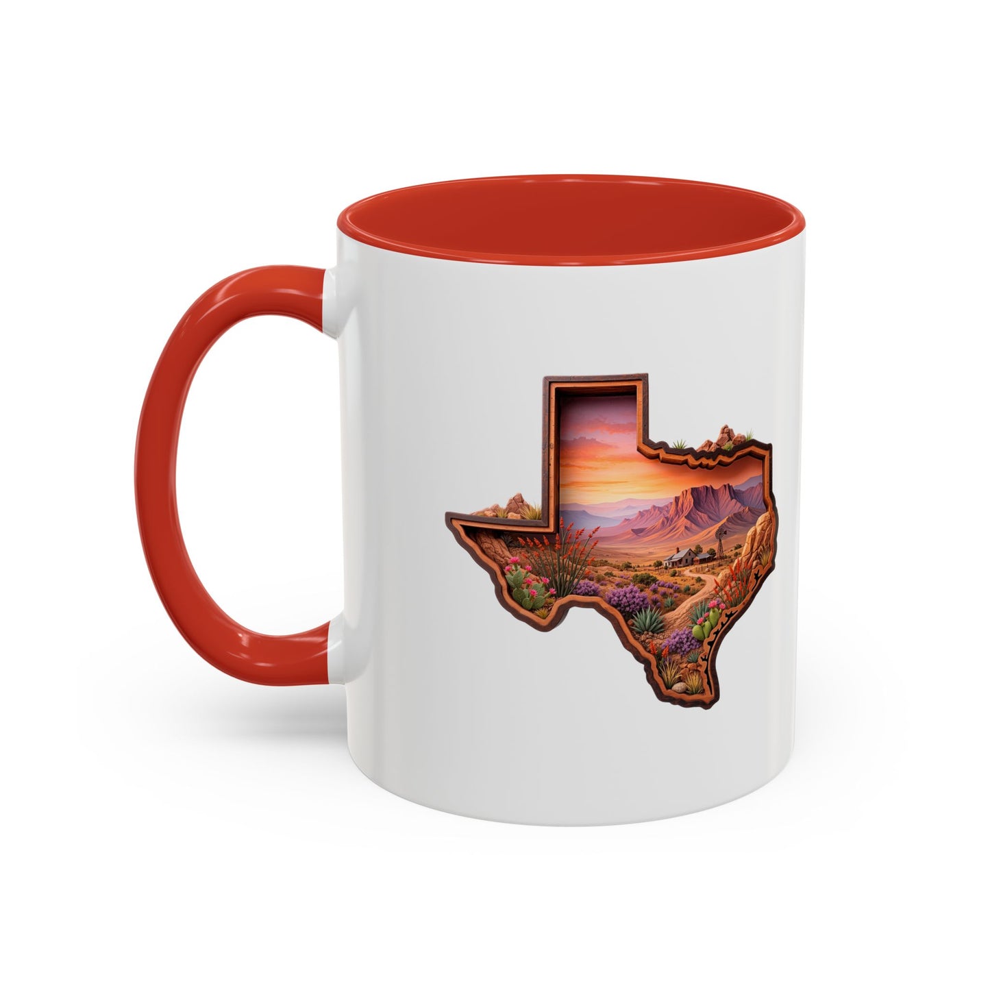 Texas Sunset Accent Coffee Mug – Scenic Lone Star State Landscape (11/15oz)