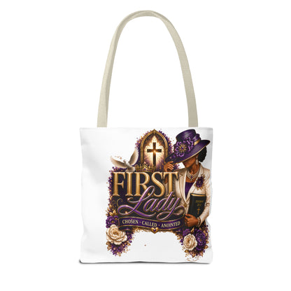 First Lady Christian Tote Bag — Chosen, Called, Anointed Church Purse