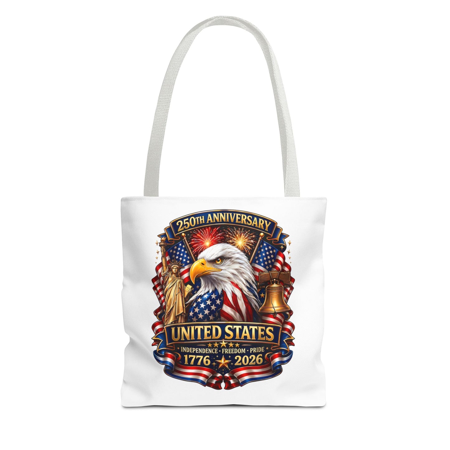 United States 250th Anniversary Tote Bag — Eagle & Flags 1776–2026