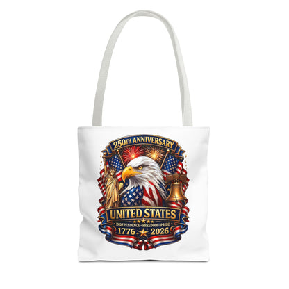 United States 250th Anniversary Tote Bag — Eagle & Flags 1776–2026