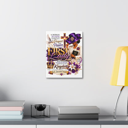 First Lady Faith Canvas - Christian Woman Inspirational Wall Art