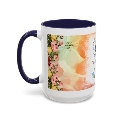 Mother’s Love Accent Coffee Mug – Floral Inspirational Gift (11/15 oz)