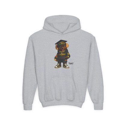 Youth Graduation Bear Hoodie – "Future Student" Cute Cap & Gown Sweatshirt