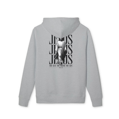 Jesus Statue Hoodie — "The Way The Truth The Life" Christian Pullover