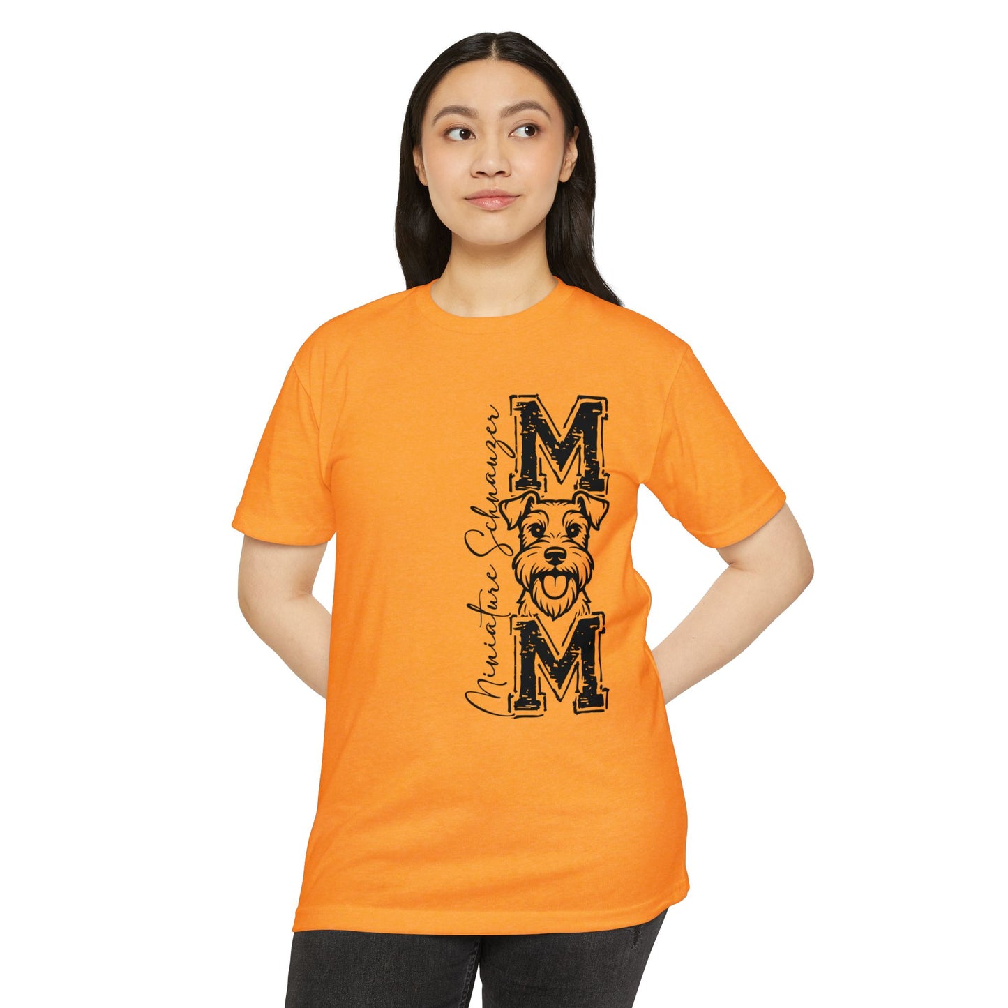 MOM Schnauzer Vertical Graphic T-Shirt — Funny Dog Mom Tee