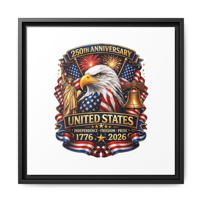 250th Anniversary United States Framed Canvas - Patriotic Eagle 1776–2026