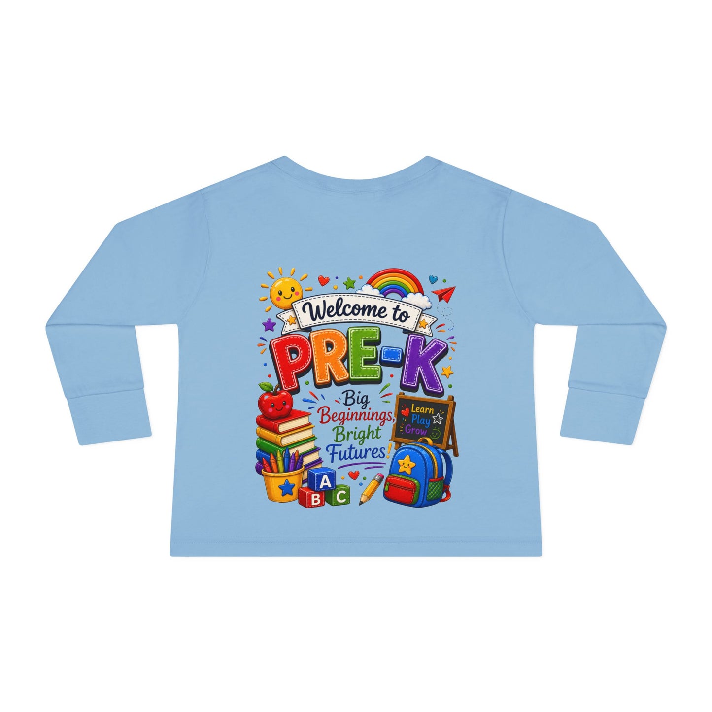 Welcome to Pre-K Toddler Long Sleeve Tee — Cute Back-to-School Preschool Shirt