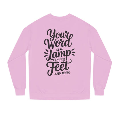 Psalm 119:105 "Your Word Is a Lamp to My Feet" Sweatshirt