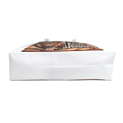 Weekender Bag - 'Man of Faith' Lion Patriotic Travel Tote (Father/Husband Hero Gift)