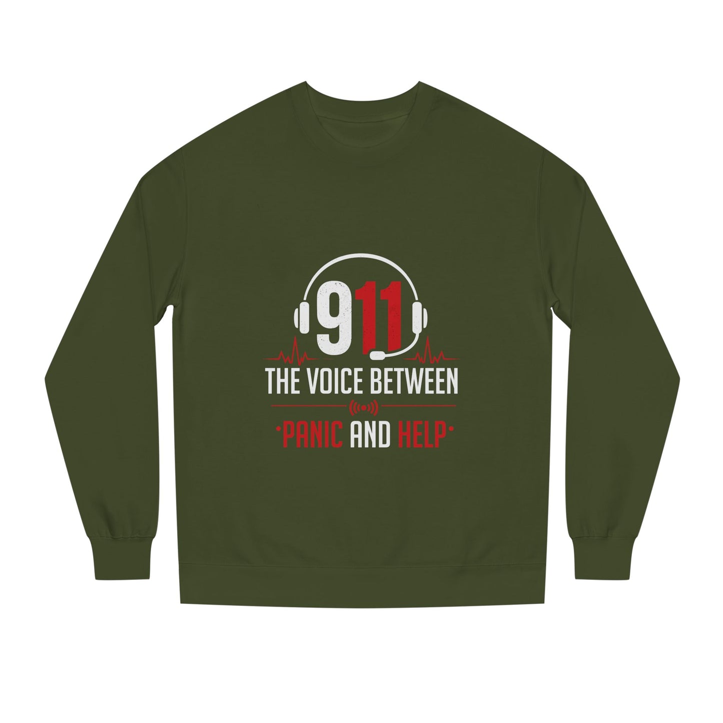 911 Dispatcher Crewneck Sweatshirt — “The Voice Between Panic and Help”