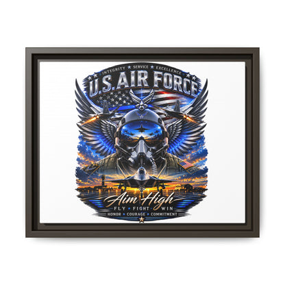 U.S. Air Force 'Aim High' Framed Canvas Print