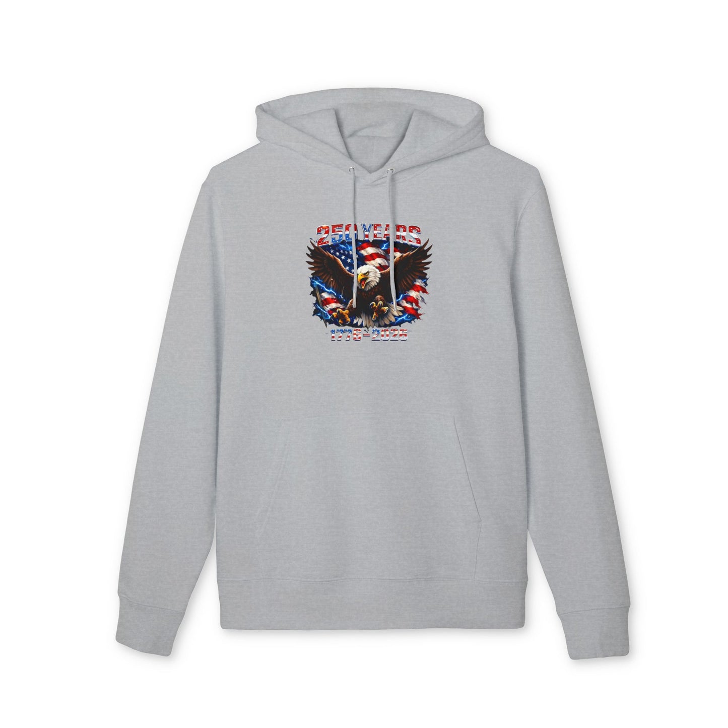 Patriotic Eagle Hoodie — '250 Years 1776–2026' American Flag Design