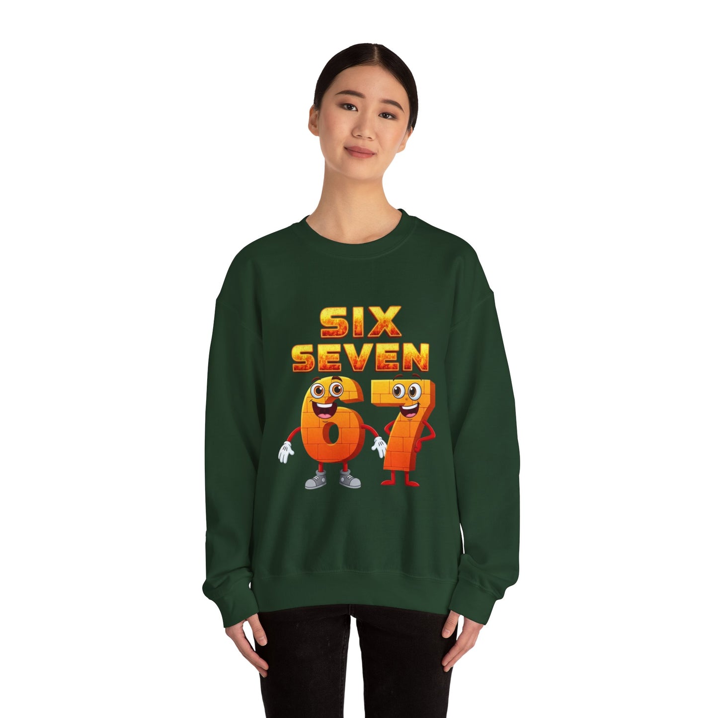 Six Seven 67 Cartoon Graphic Sweatshirt