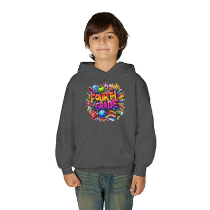 Fourth Grade Youth Hoodie — Colorful Back-to-School Kids Sweatshirt