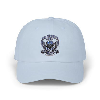 US Air Force Crest Classic Dad Cap — Embroidered Military Baseball Hat