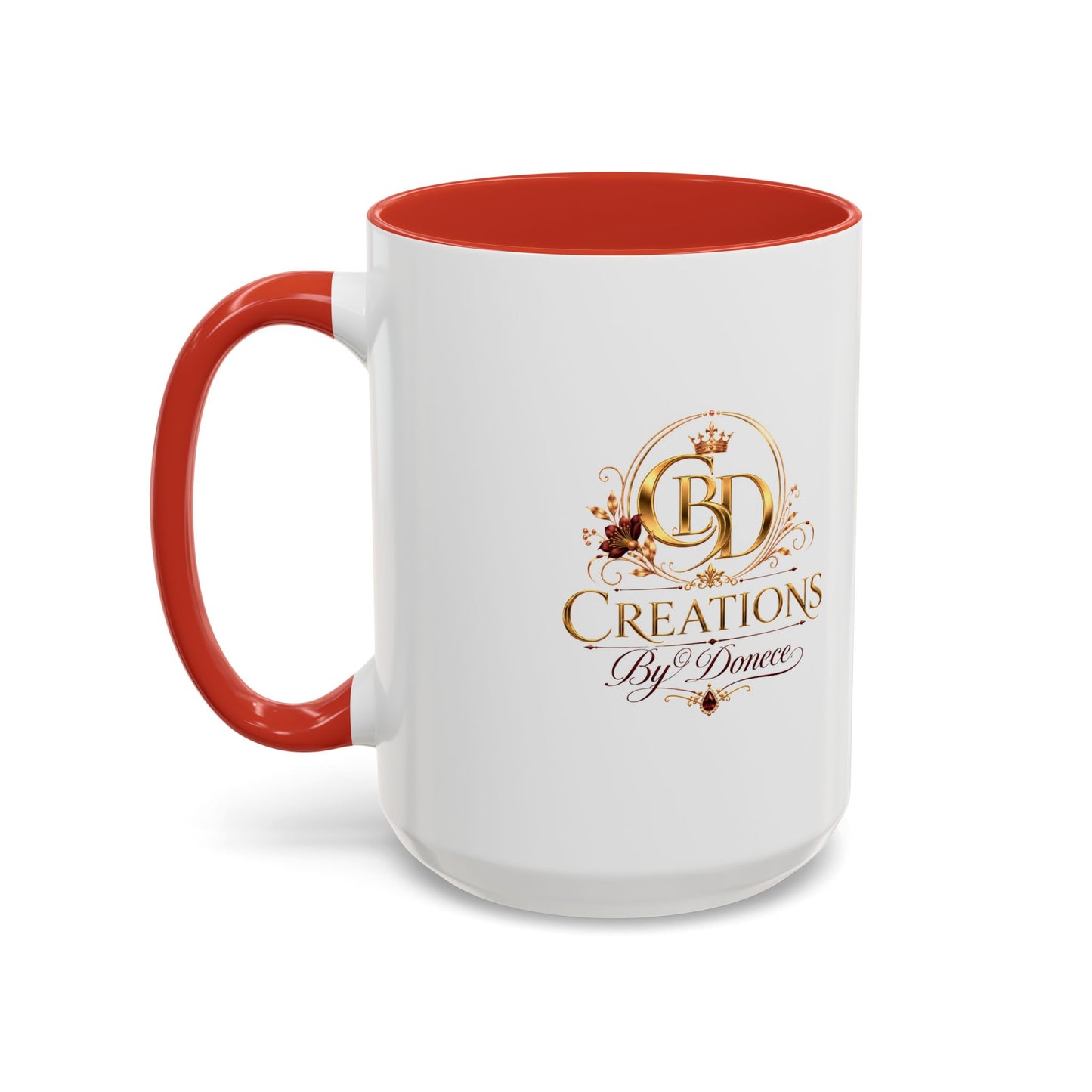 Accent Coffee Mug — Creations By Donece Logo Ceramic Mug (11/15 oz)