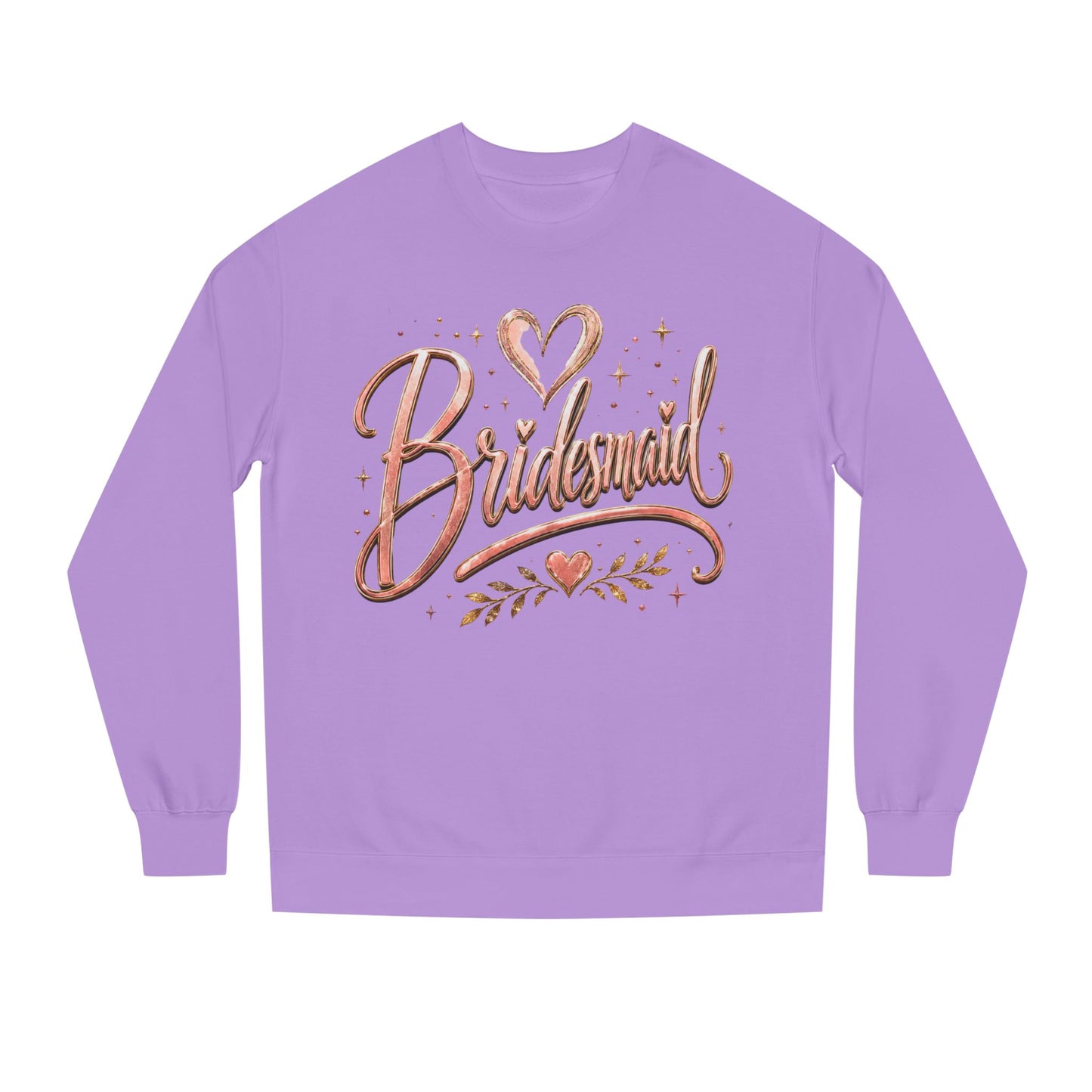 Bridesmaid Crewneck Sweatshirt — Rose Gold Script Bridesmaid Pullover