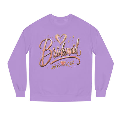 Bridesmaid Crewneck Sweatshirt — Rose Gold Script Bridesmaid Pullover