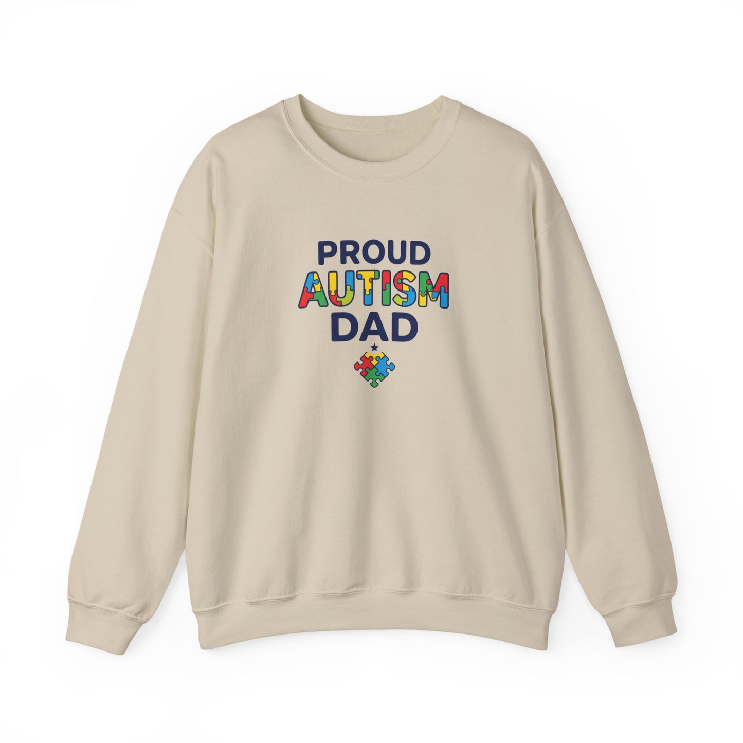 Proud Autism Dad Crewneck Sweatshirt