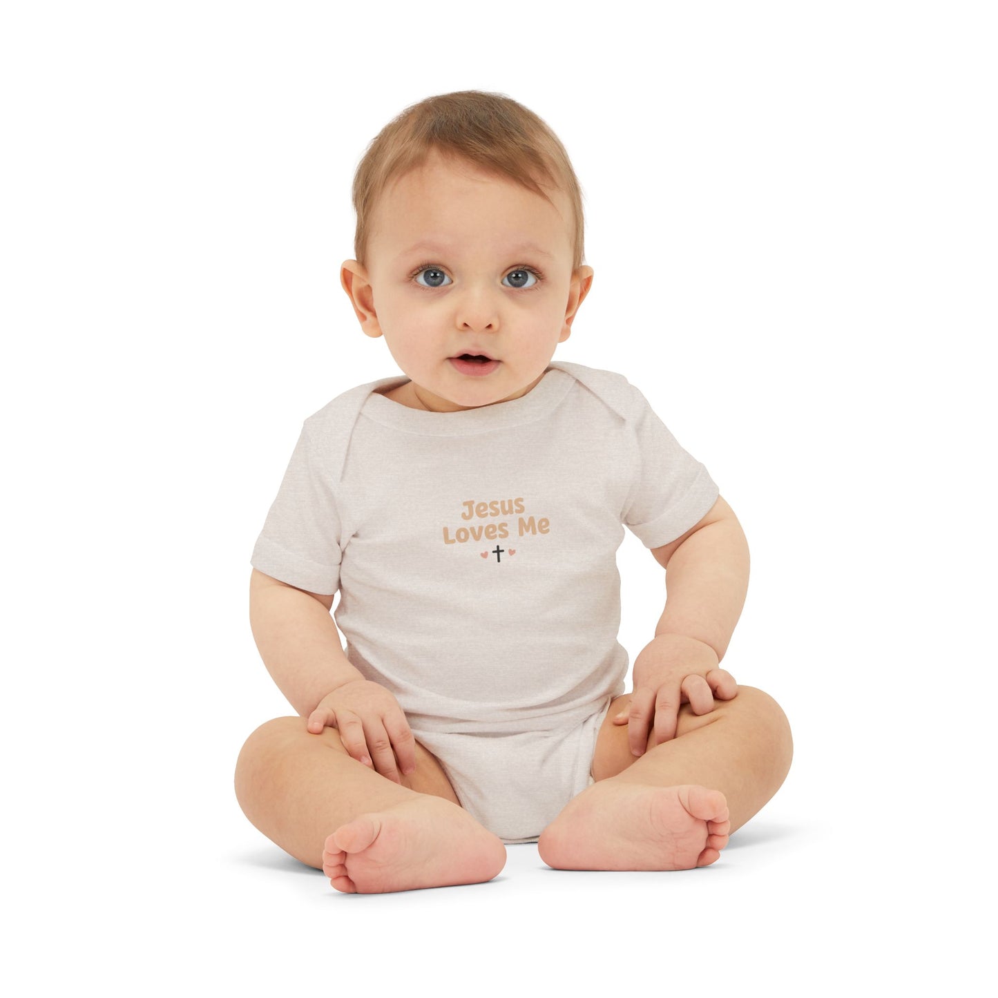 Infant Onesie “Jesus Loves Me” Baby Bodysuit – Christian Newborn Gift