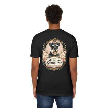 Miniature Schnauzer Floral Portrait T-Shirt