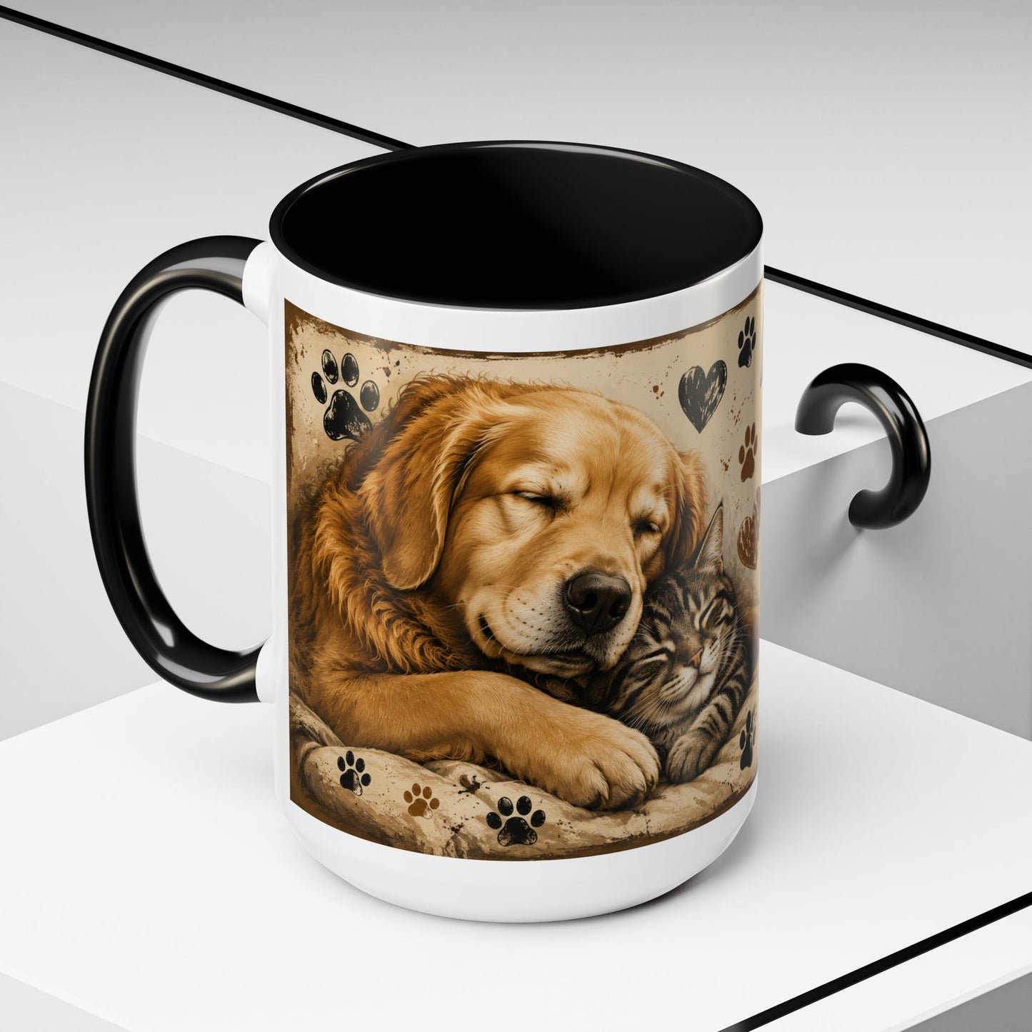 Coffee Mug – "A House Is Not A Home Without Paws" Pet Lover Accent Mug